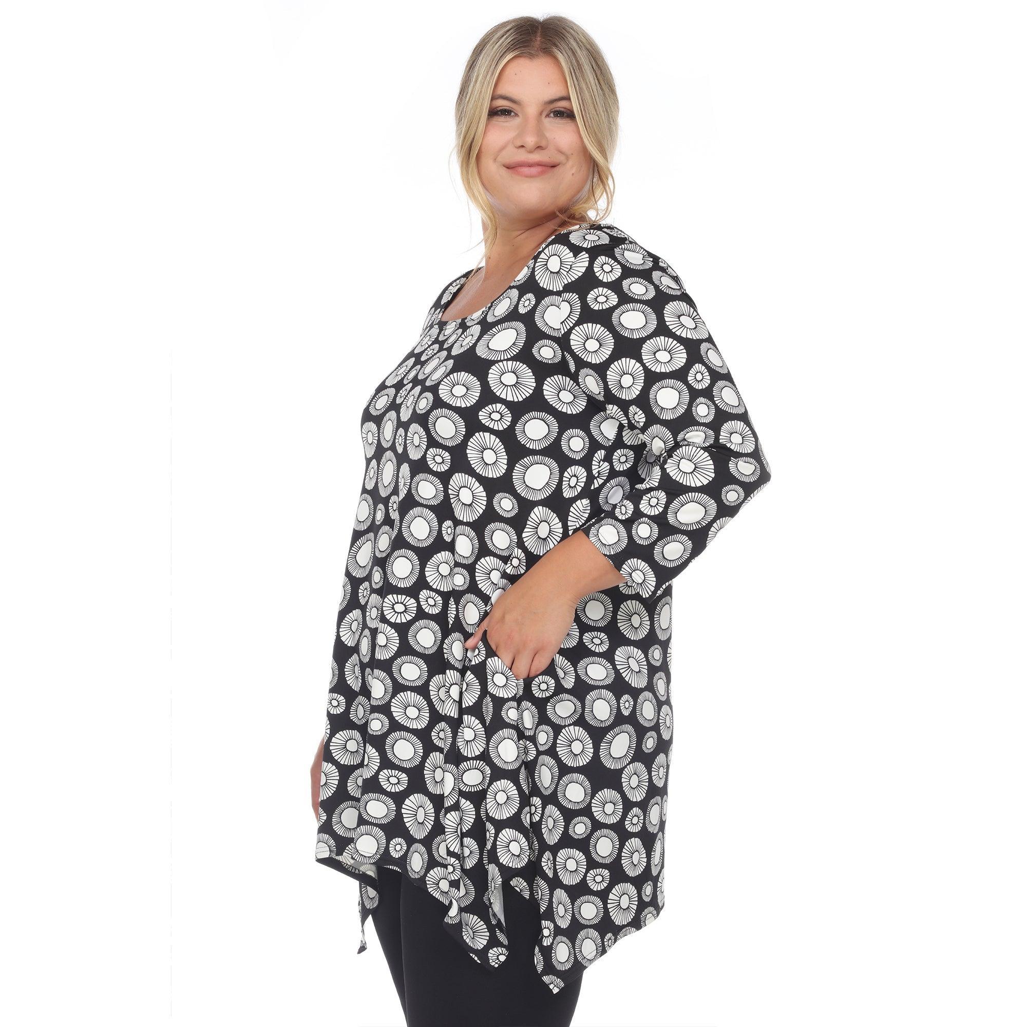 Printed Geometric Circle Tunic Top - Plus Product Image