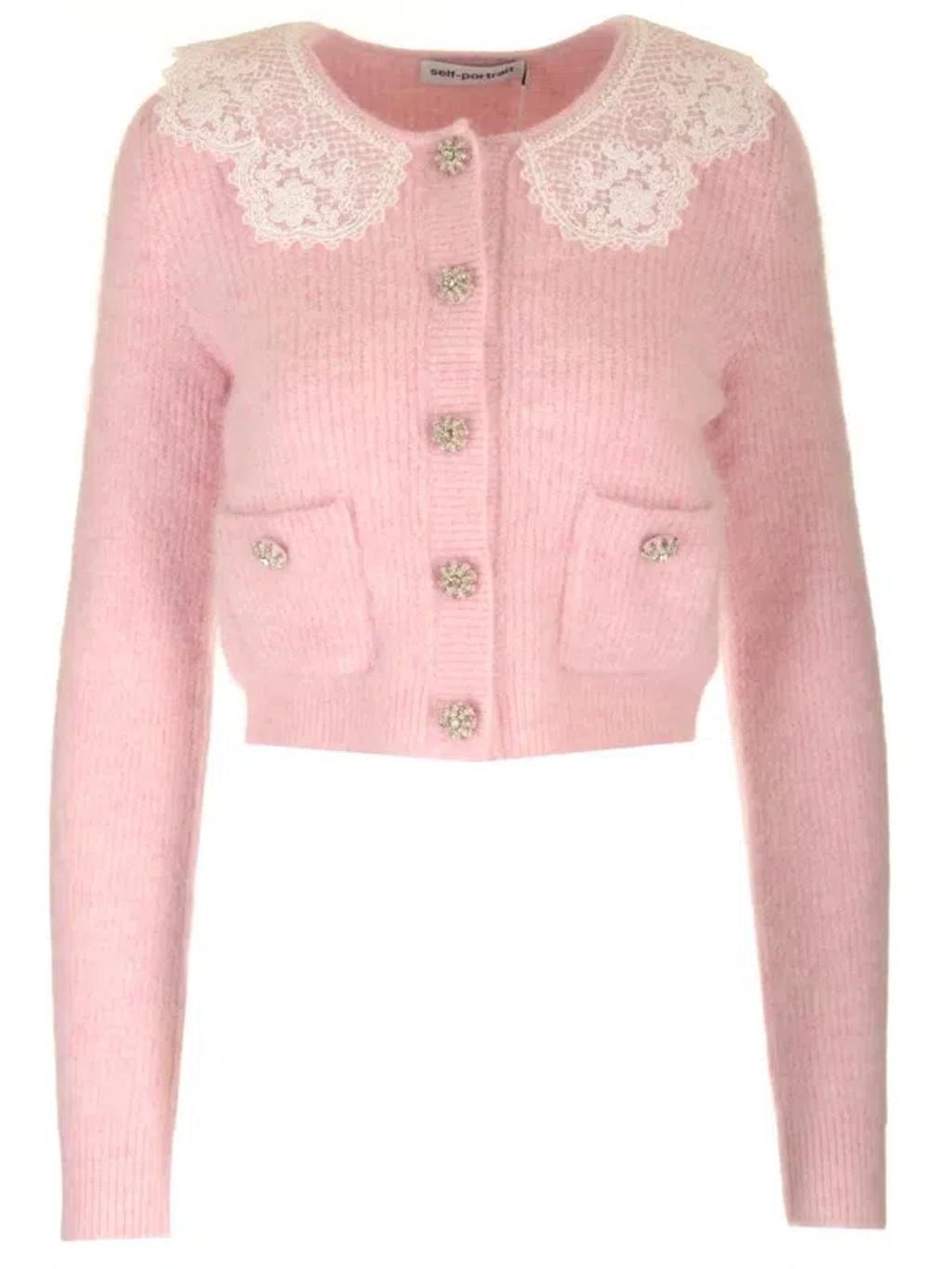 Soft Ribbed Knit Cardigan In Rose Product Image