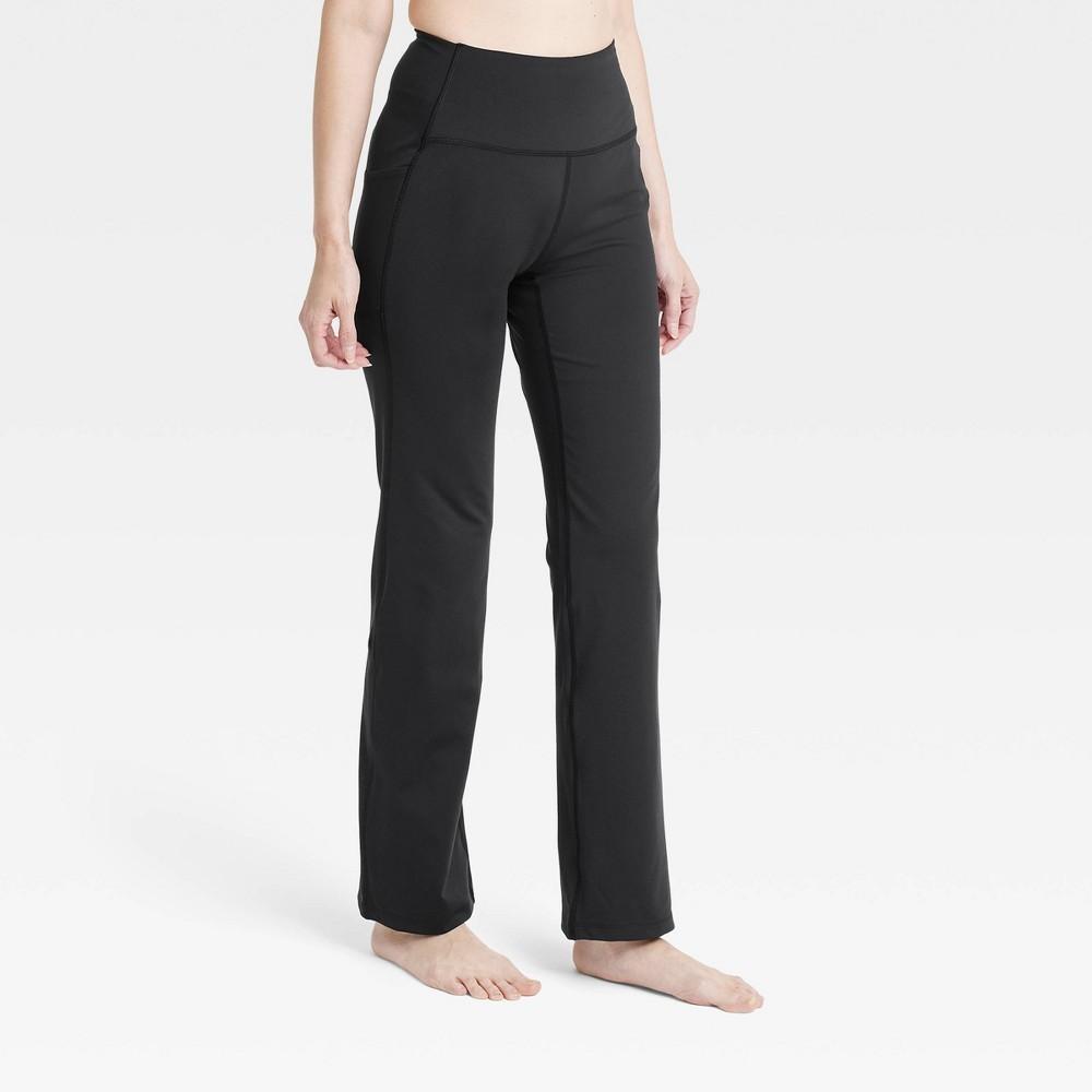 Womens Brushed Sculpt Curvy Pocket Straight Leg Pants - All In Motion Black 4X Product Image