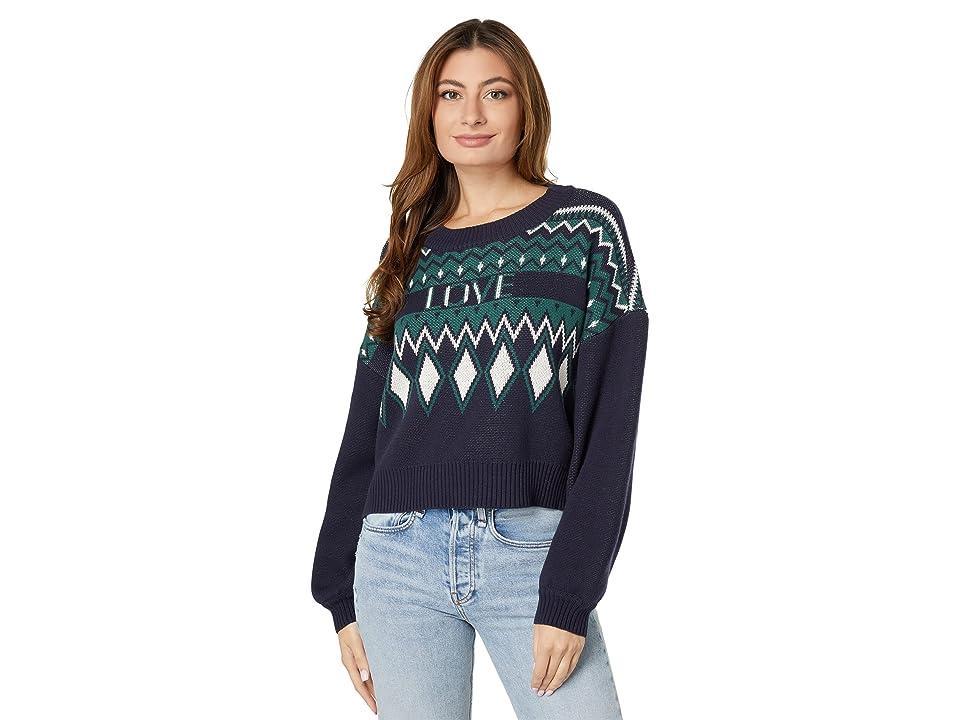 Chaser Ramone Pullover (Navy Peony) Women's Clothing Product Image