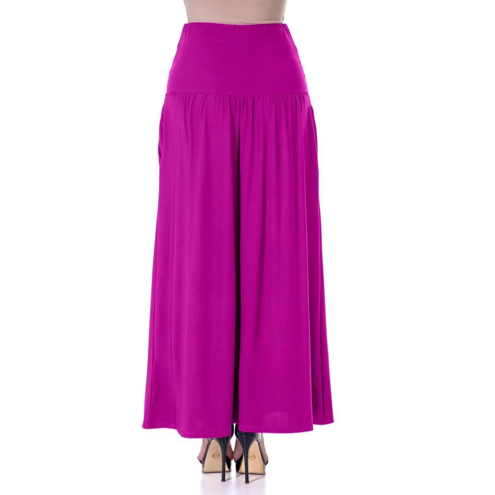 Womens 24Seven Comfort Apparel Foldover Maxi Skirt With Pockets Product Image