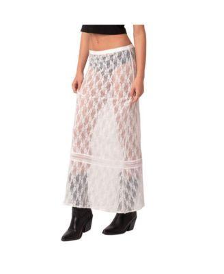 Sandra Sheer Lace Maxi Skirt Product Image