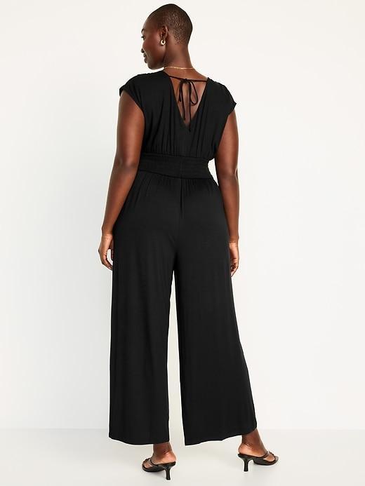 Waist-Defined Shirred Jumpsuit Product Image