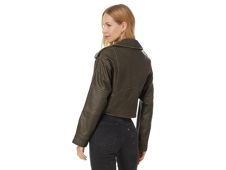 Blank NYC Leather Moto Jacket with Belt (Ride Off) Women's Clothing Product Image