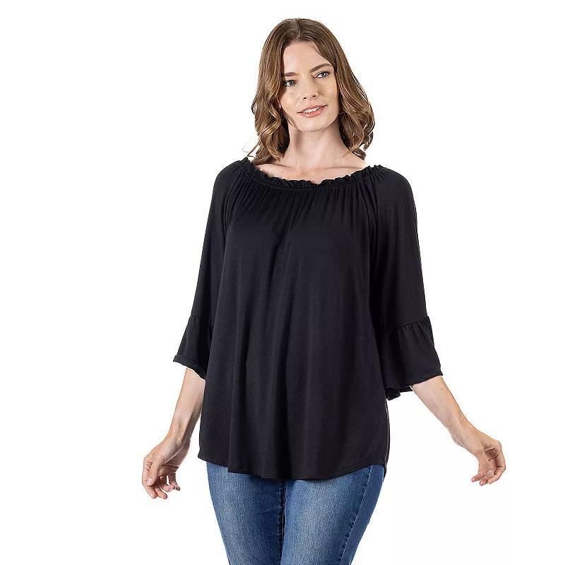 Womens 24Seven Comfort Apparel Bell Sleeve Tunic Top product image