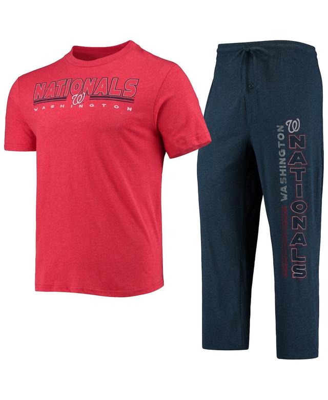 Mens Concepts Sport /Red Washington Nationals Meter T-Shirt and Pants Sleep Set Blue Product Image