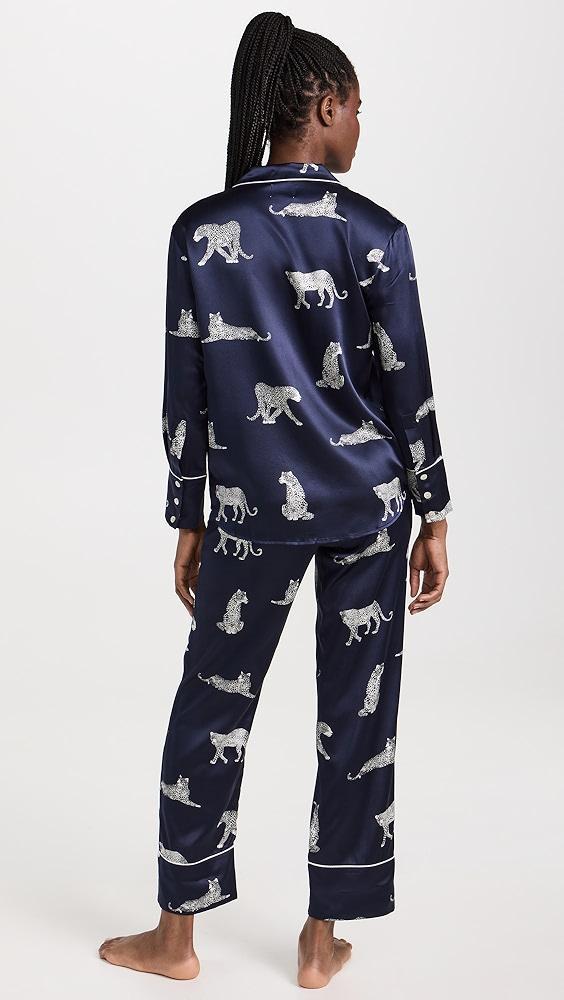 Petite Plume Silk Panther de Nuit PJ Set | Shopbop Product Image