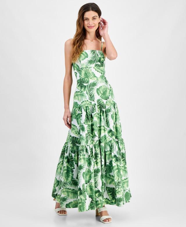 Women's Printed Tiered Maxi Dress Product Image