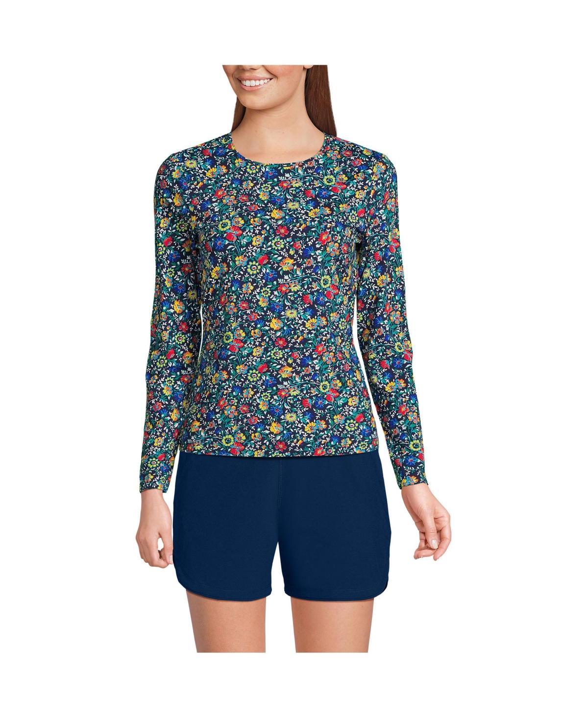 Womens Lands End UPF 50 Long Sleeve Rash Guard Product Image