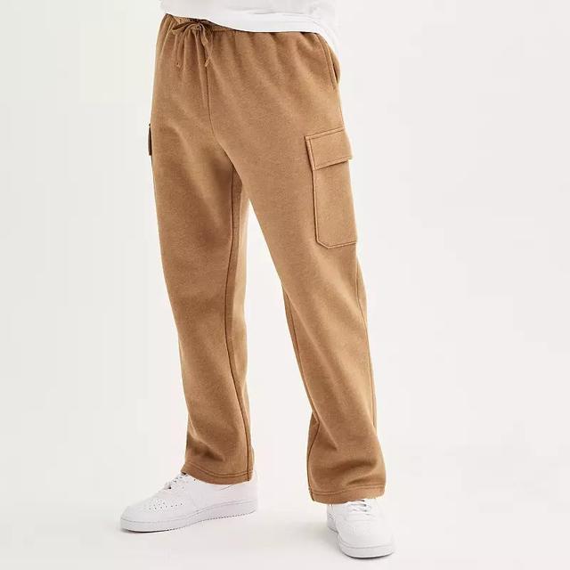 Mens Tek Gear Ultra Soft Fleece Open Bottom Relaxed Cargo Pants Product Image