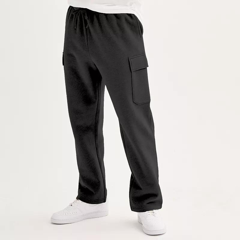 Mens Tek Gear Ultra Soft Fleece Open Bottom Relaxed Cargo Pants Product Image