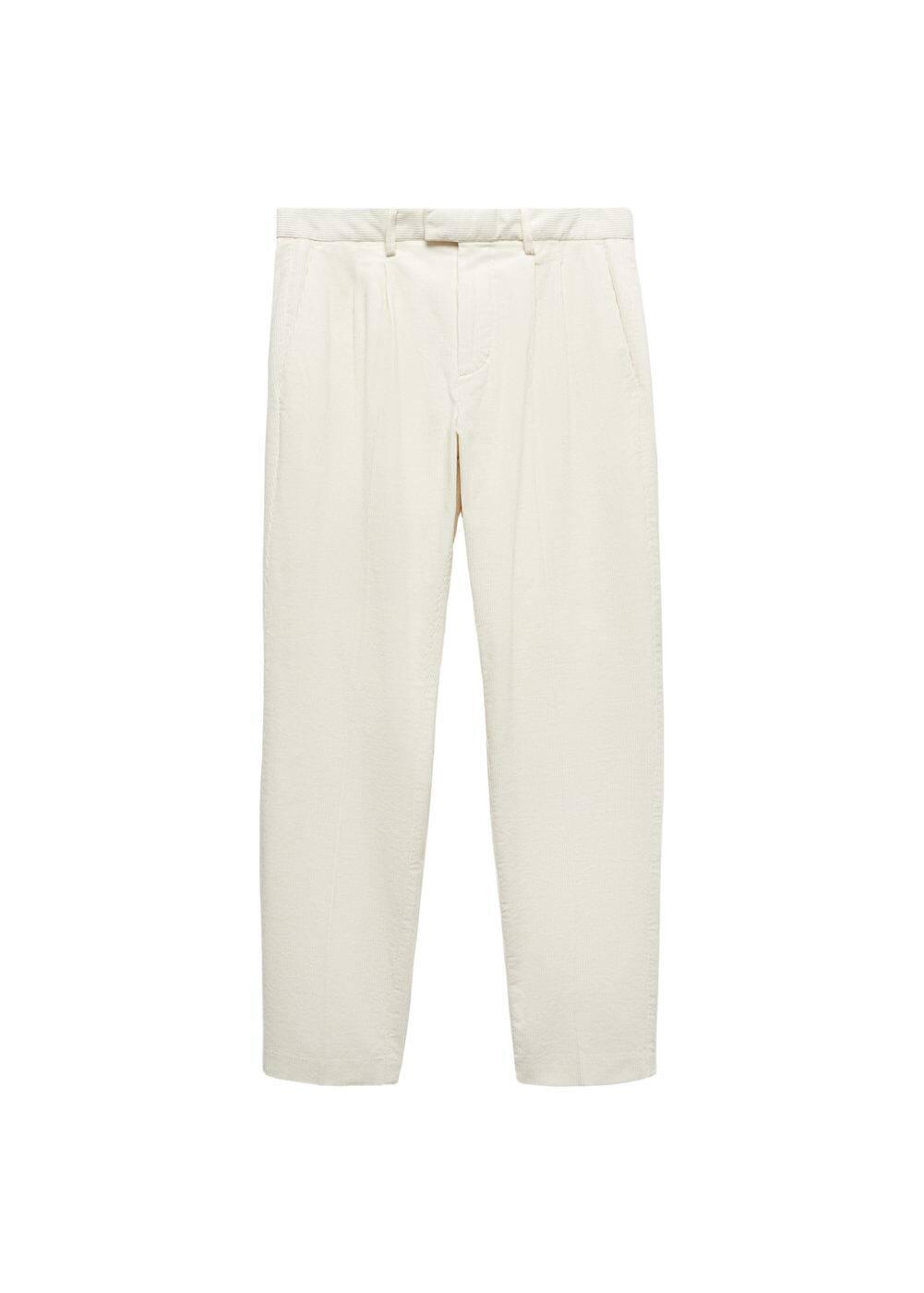 Mango Mens Pleated Corduroy Pants Product Image