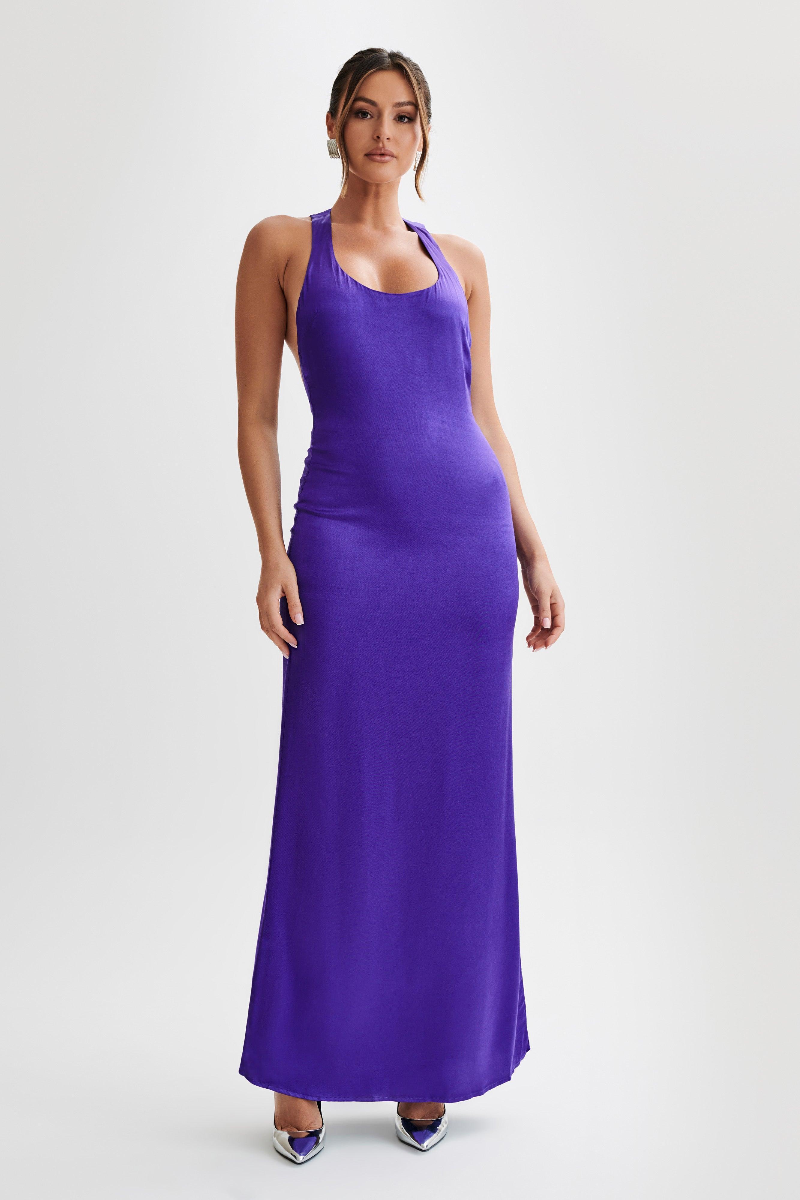 Jacquelyn Racerback Maxi Dress - Deep Purple Product Image