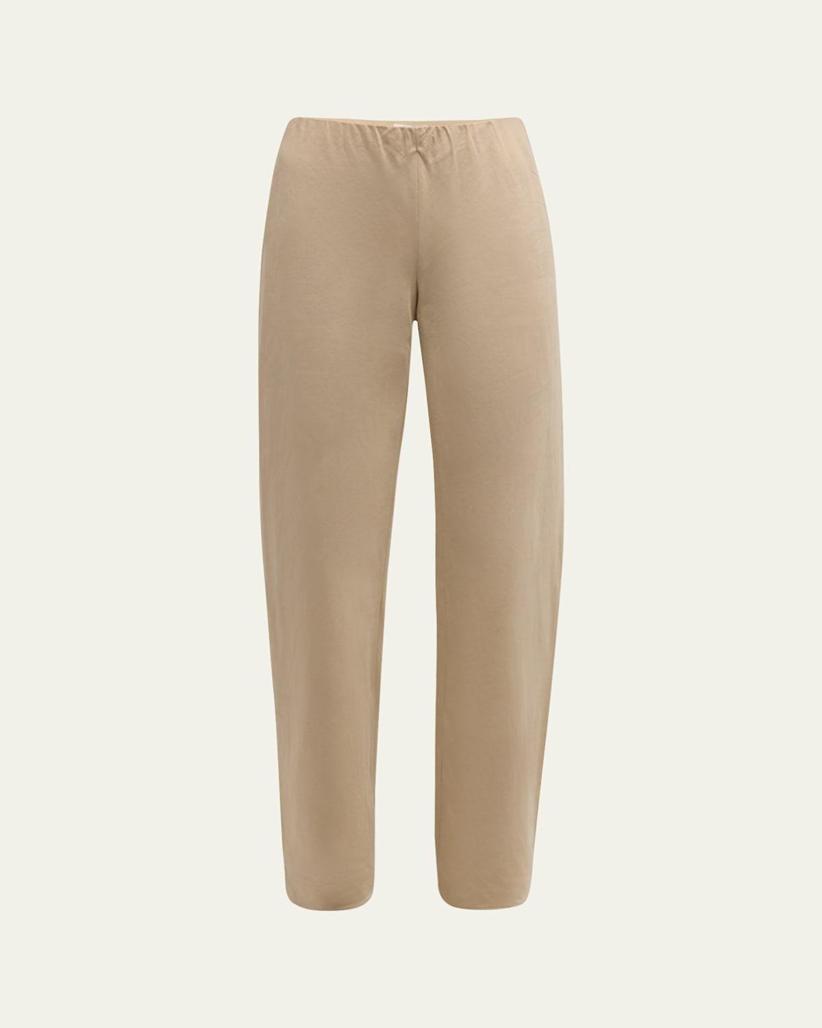 Womens Cotton-Blend Straight-Leg Pants Product Image