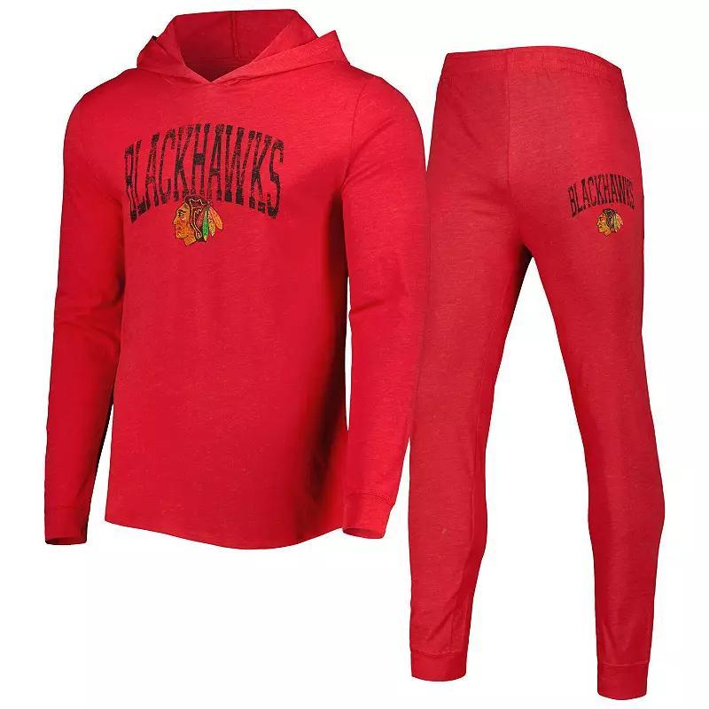 Mens Concepts Sport Chicago Blackhawks Meter Pullover Hoodie & Joggers Set Product Image