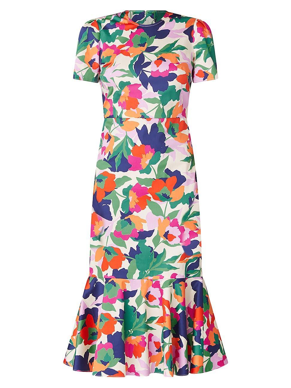 Womens Thompson Floral Midi-Dress Product Image