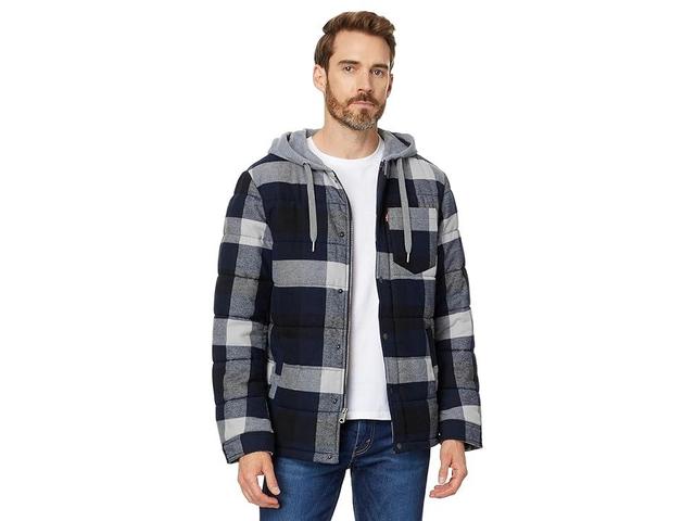 Mens Levis Quilted Hooded Shirt Jacket Product Image