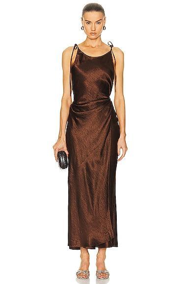 Acne Studios Maxi Dress Brown. (also in 42). Product Image