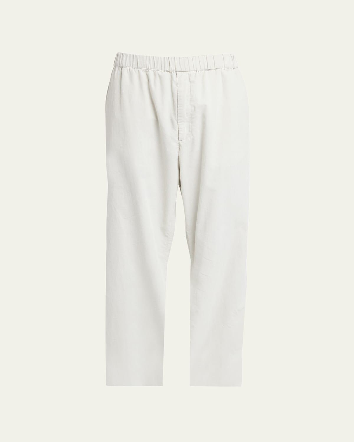 Mens Straight-Fit Cotton Trousers Product Image