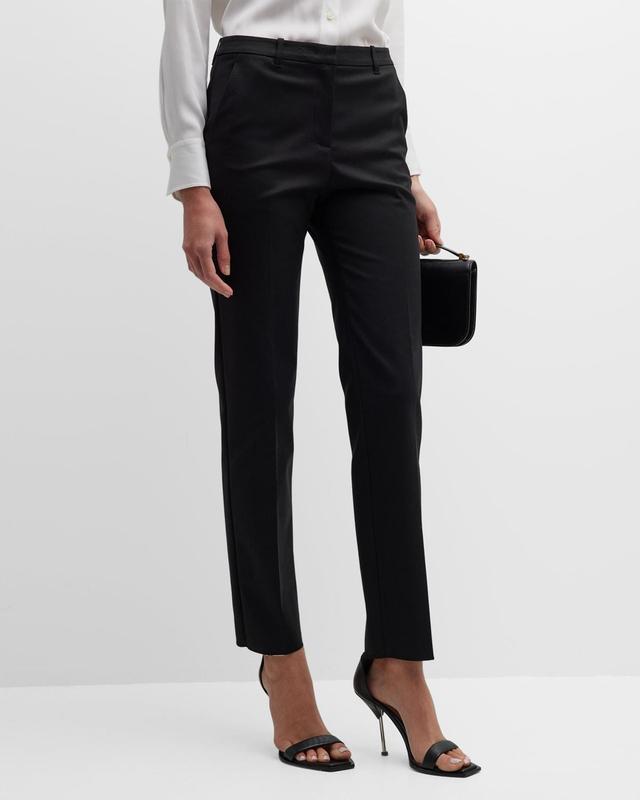 Womens High-Rise Straight-Leg Trousers Product Image