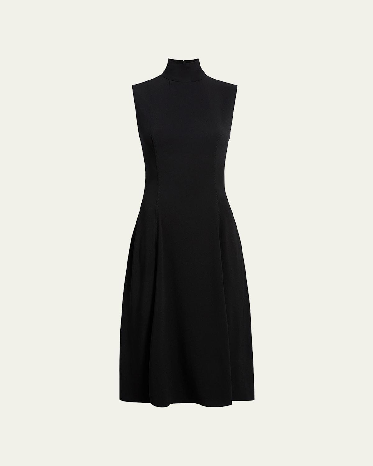 Womens Turtleneck Flare Midi-Dress Product Image