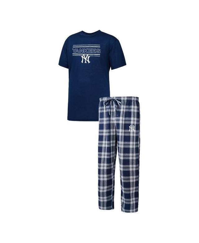 Mens Concepts Sport Navy New York Yankees Badge T-shirt and Pants Sleep Set - Navy Product Image