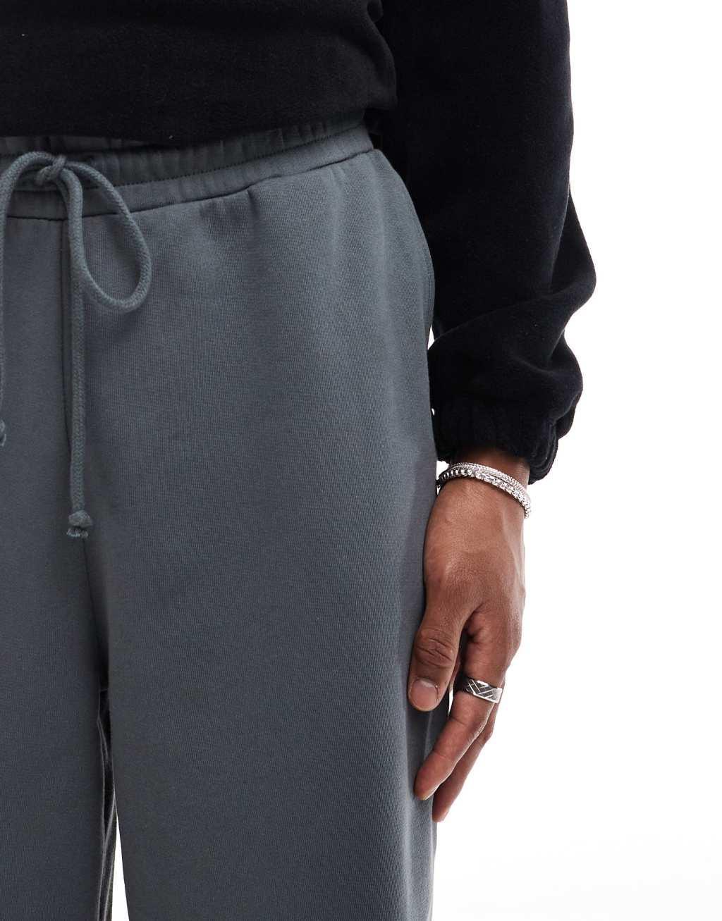 ASOS DESIGN super baggy sweatpants in brown Product Image