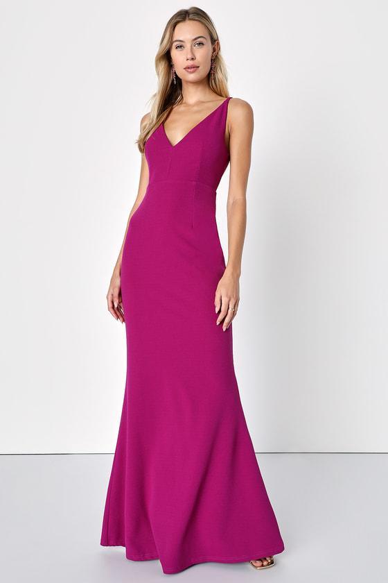 Melora Magenta Sleeveless Maxi Dress Product Image