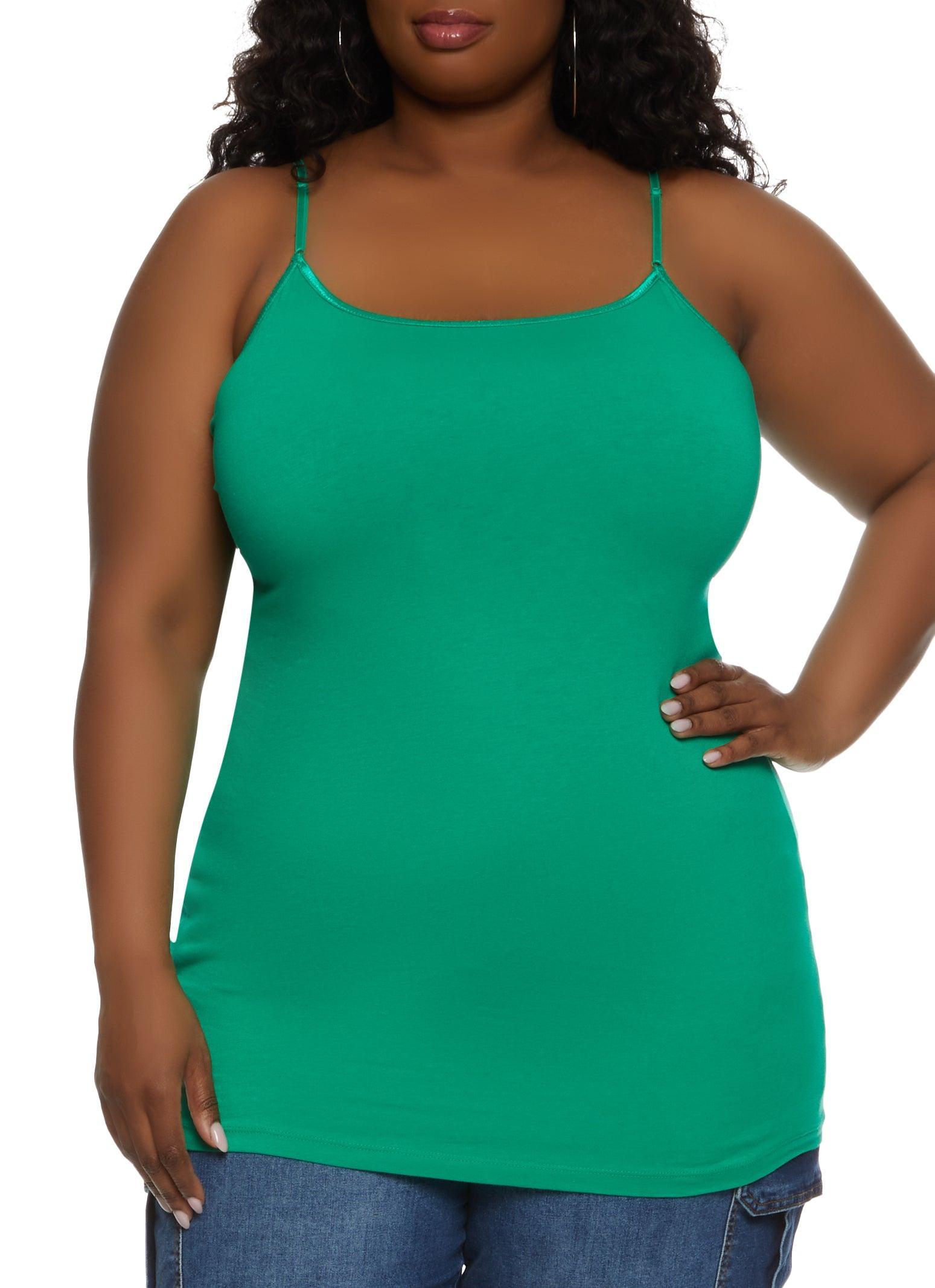 Womens Plus Size Solid Scoop Neck Cami Product Image