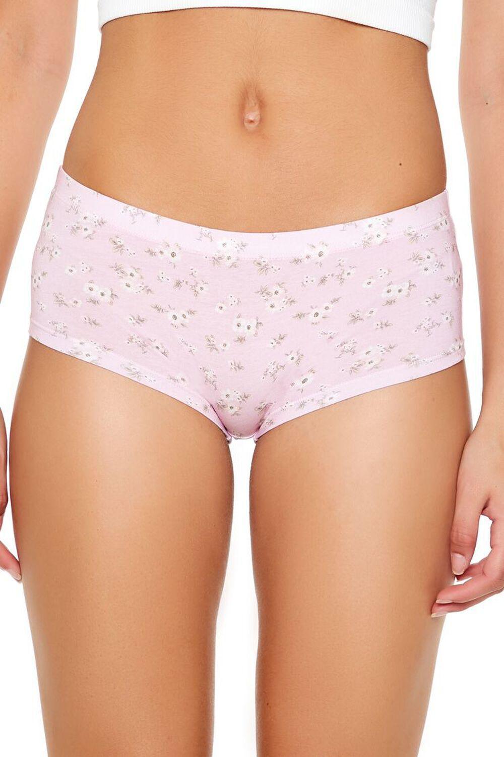 Floral Cotton-Blend Shortie Panties | Forever 21 Product Image