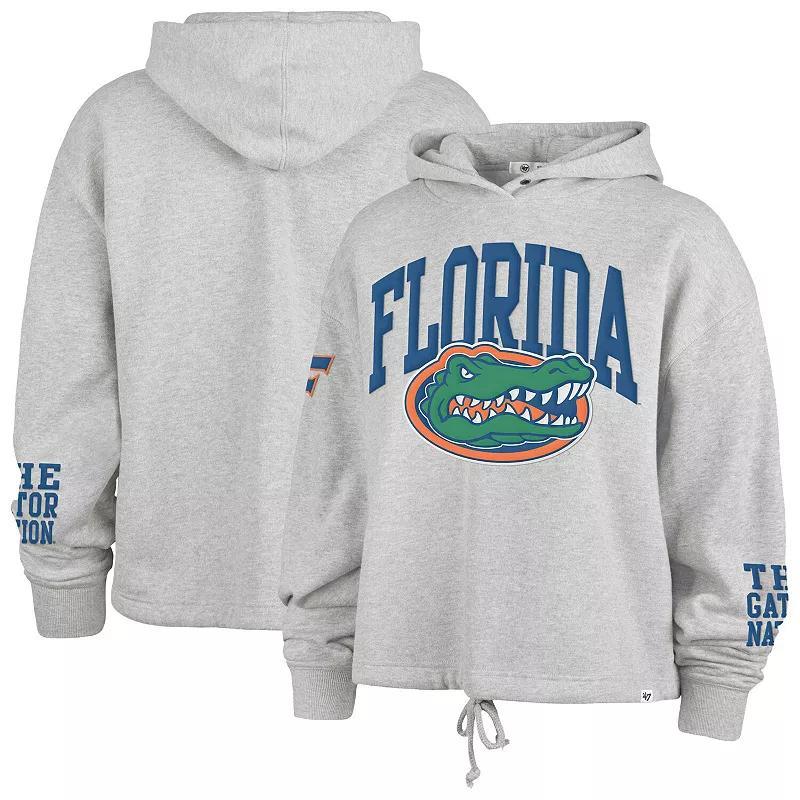 Womens 47 Heather Gray Florida Gators High Hopes Long Sleeve Cropped Hoodie product image