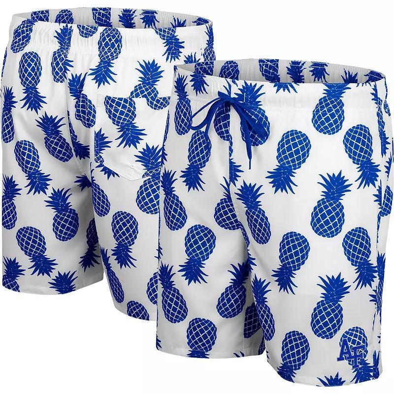 Mens Colosseum White Air Force Falcons Pineapples Swim Shorts Product Image