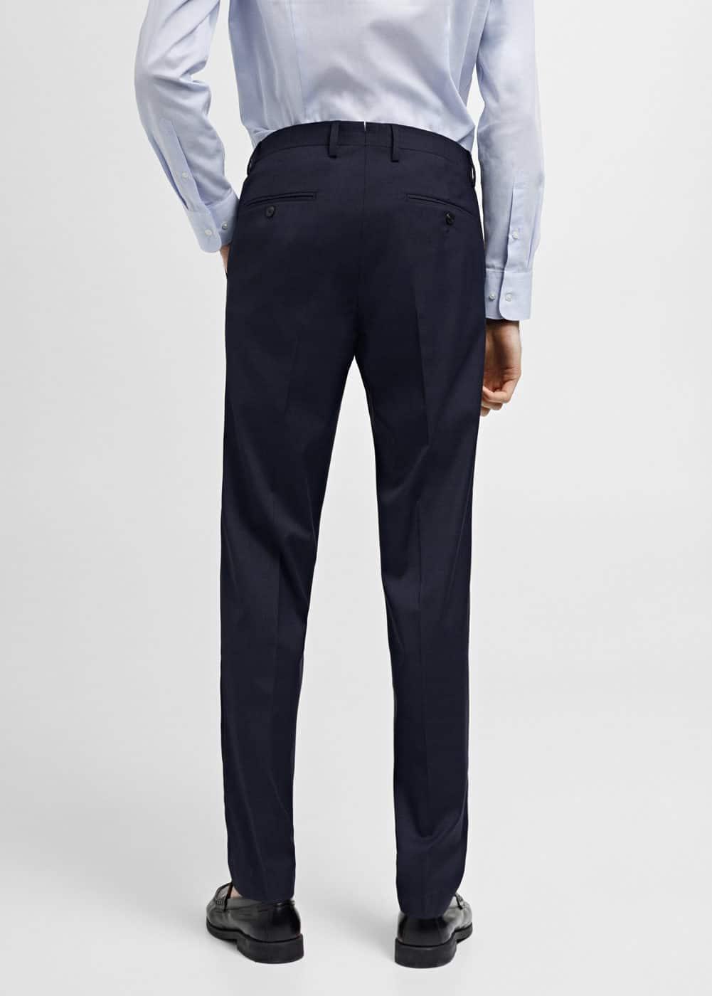 MANGO MAN - Stretch fabric slim-fit suit pants dark navyMen Product Image