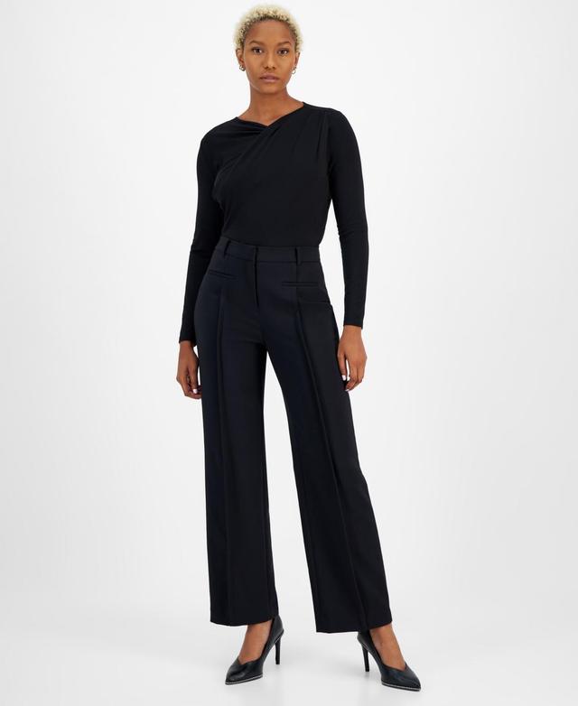 Bar Iii Womens High-Rise Wide-Leg Pants, Created for Macys Product Image