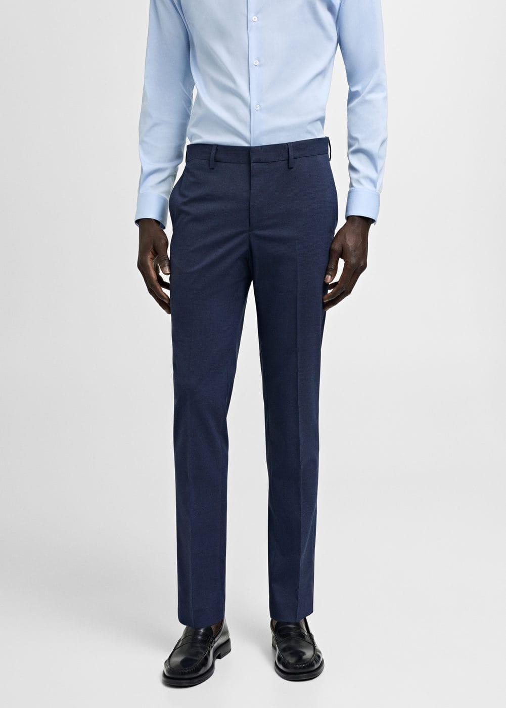 MANGO MAN - Stretch fabric super slim-fit suit pants ink blueMen Product Image