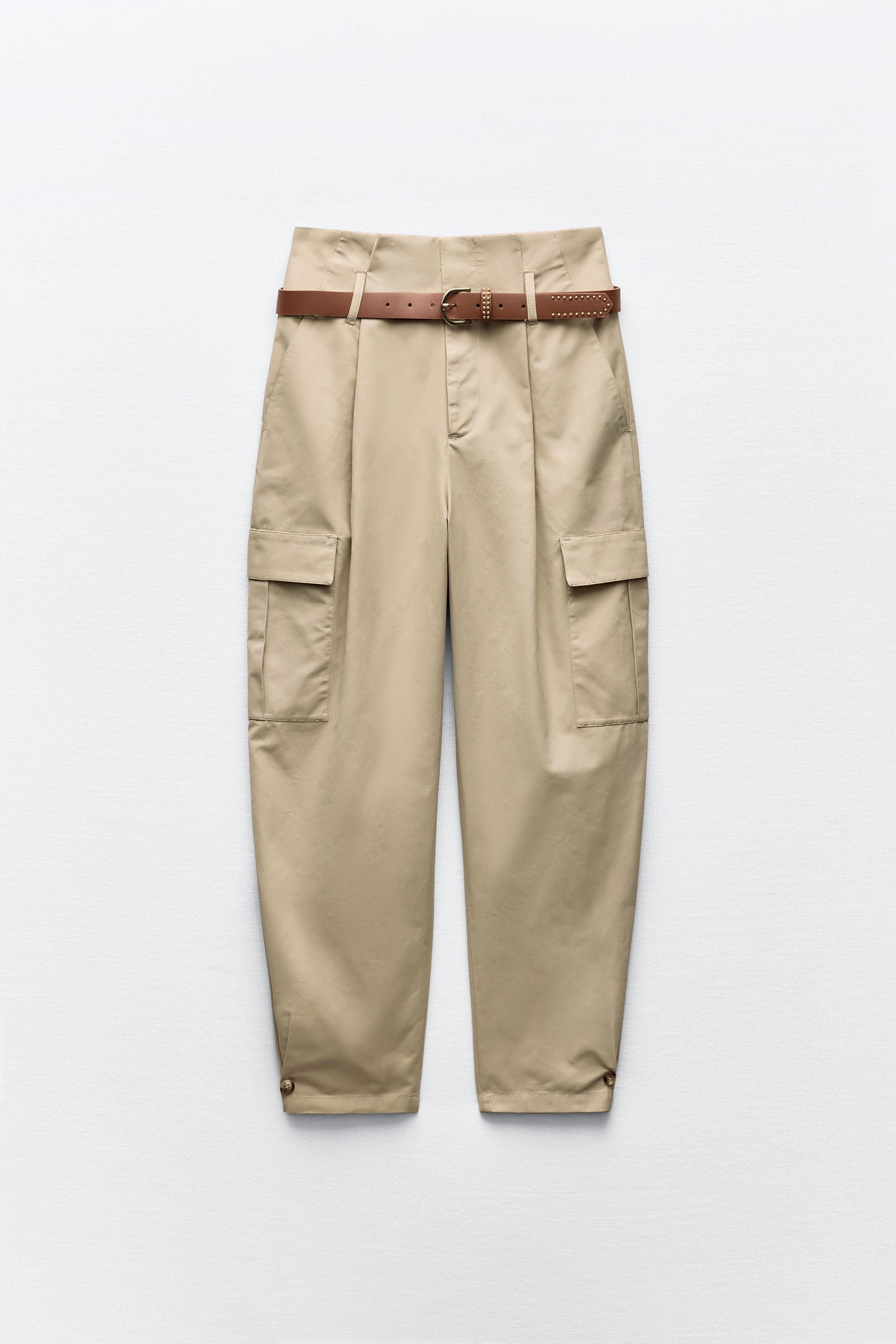 BELTED PAPERBAG CARGO PANTS Product Image