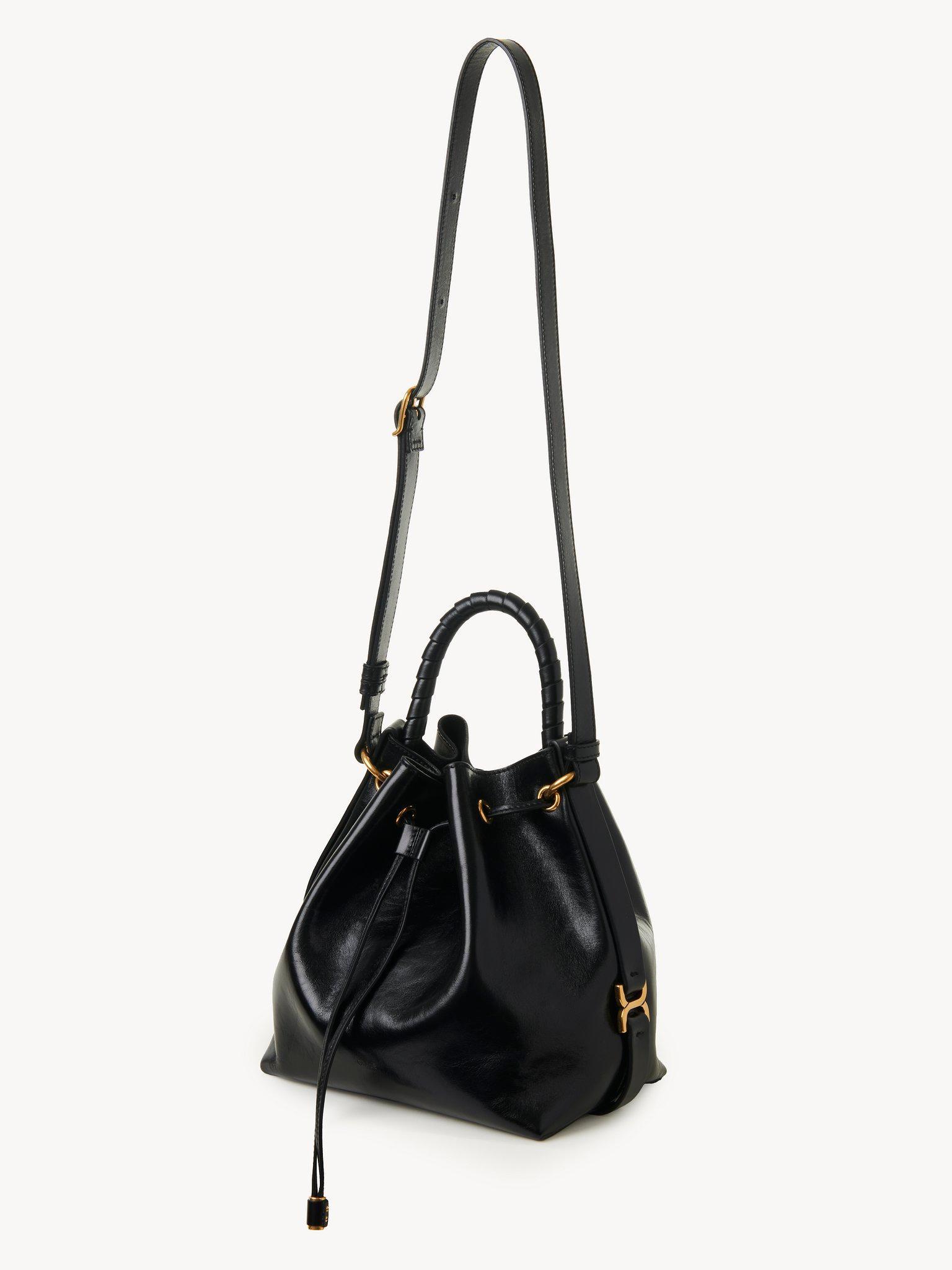 Marcie bucket bag in shiny leather Product Image