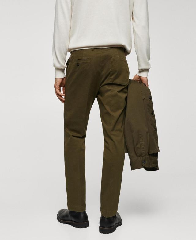 MANGO MAN - Pleated slim fit chinos khakiMen Product Image