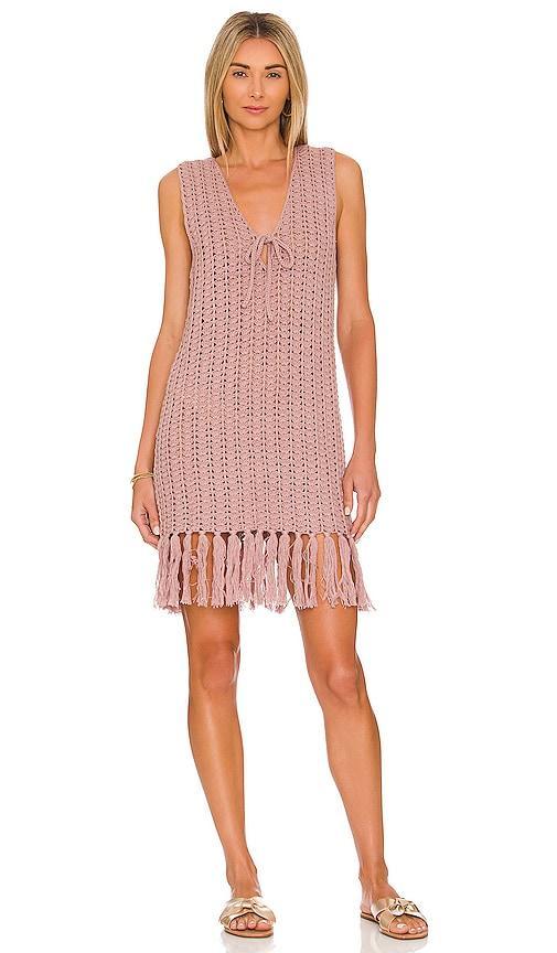 x REVOLVE Neza Crochet Mini Dress Product Image