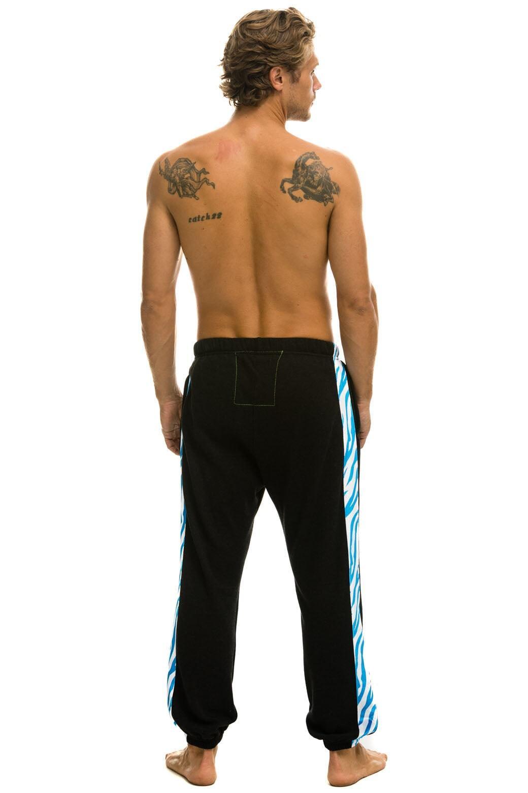 TIGER STRIPE SWEATPANTS - BLACK // BLUE TIGER Male Product Image