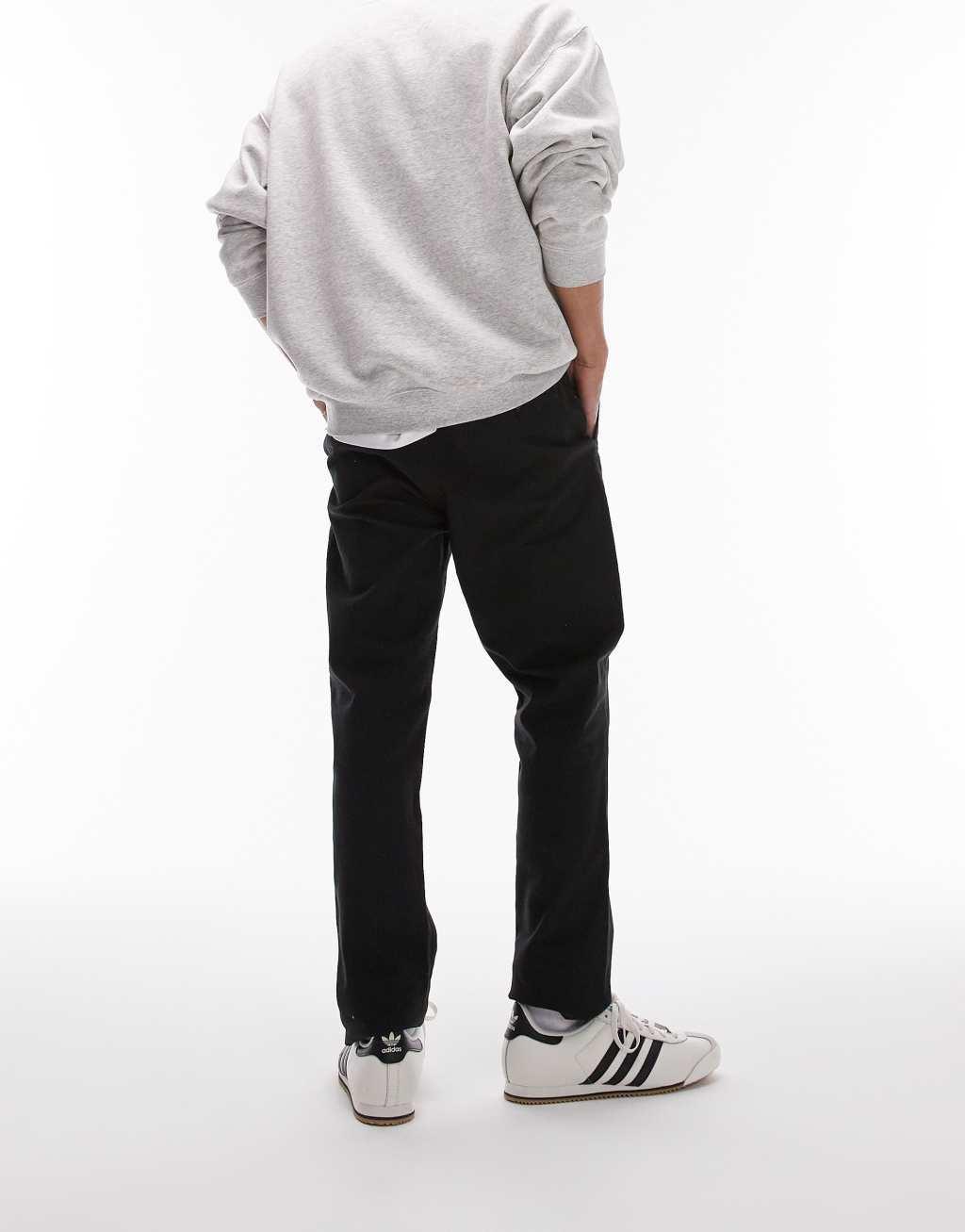 Topman slim chino pants in black Product Image