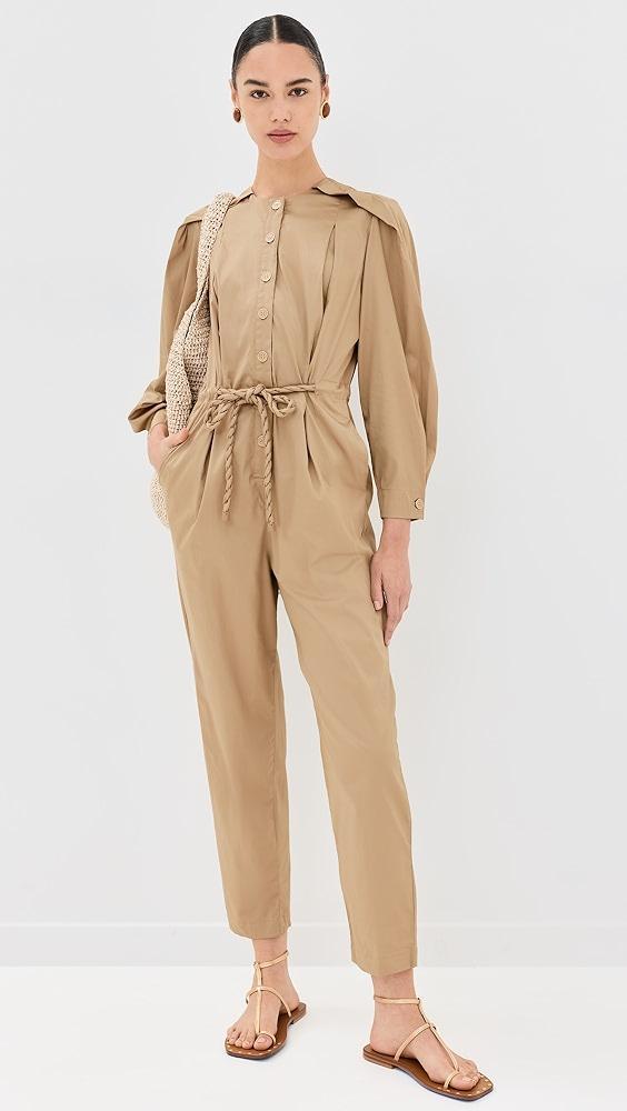 FARM Rio Brown Raglan Sleeve Jumpsuit | Shopbop Product Image