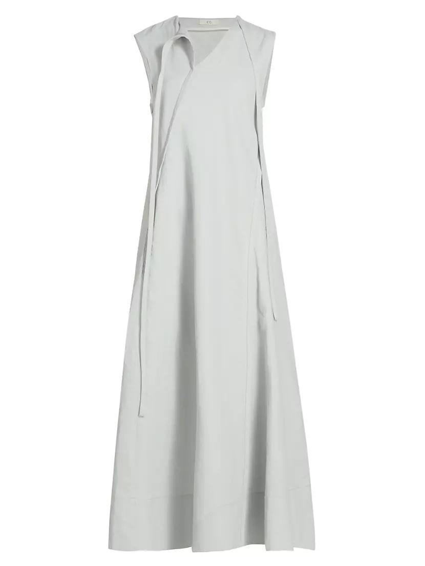 Linen Asymmetric Maxi Dress product image