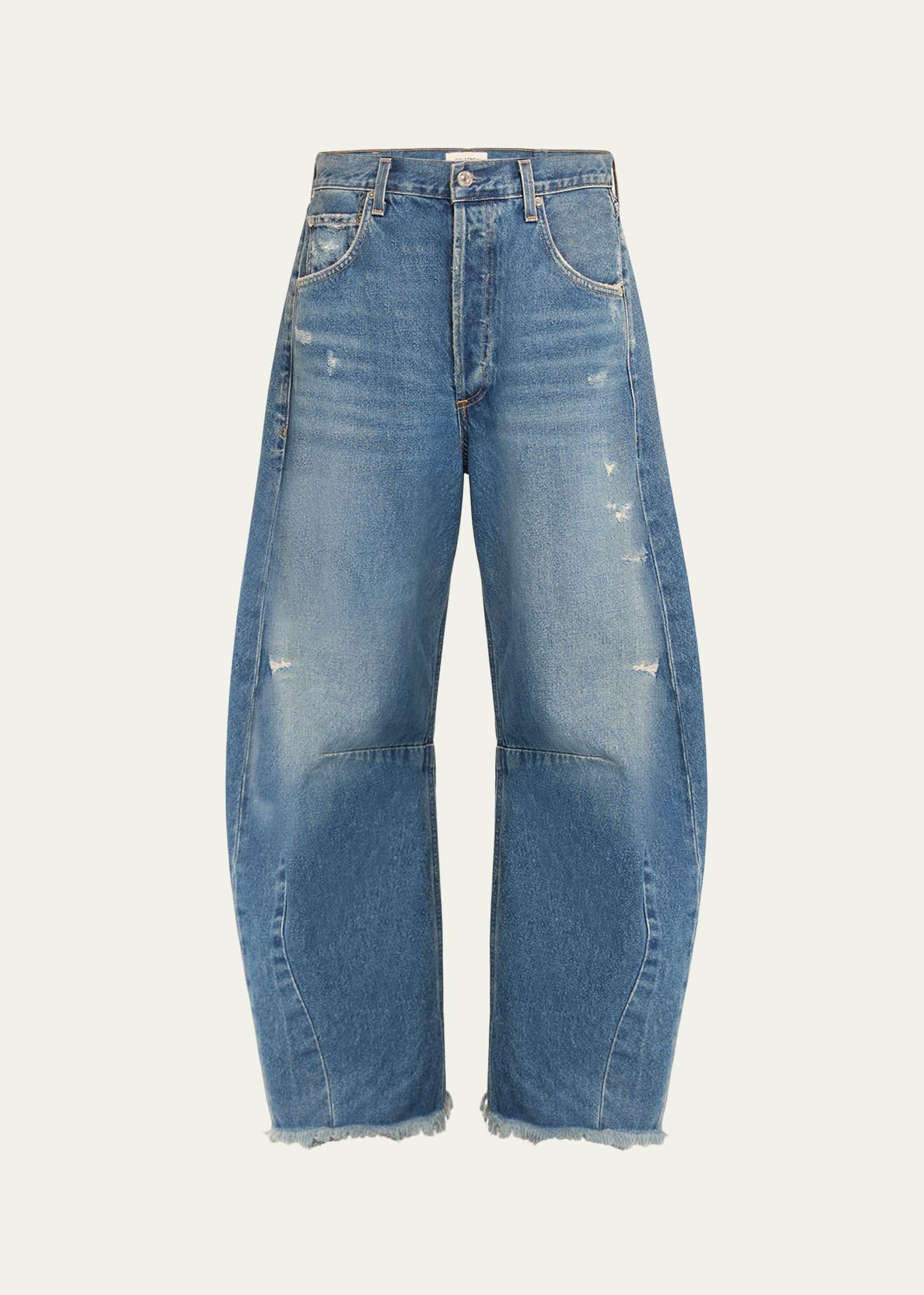 Womens Horseshoe Straight Wide-Leg Jeans Product Image