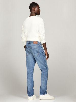 Medium Wash Straight Fit Knit Jean Product Image