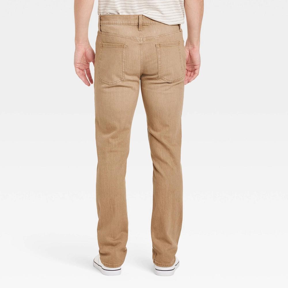 Mens Slim Fit Jeans - Goodfellow & Co Khaki 40x34 Product Image