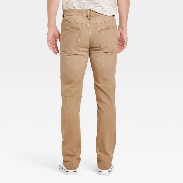 Mens Slim Fit Jeans - Goodfellow & Co Khaki 42x30 Product Image