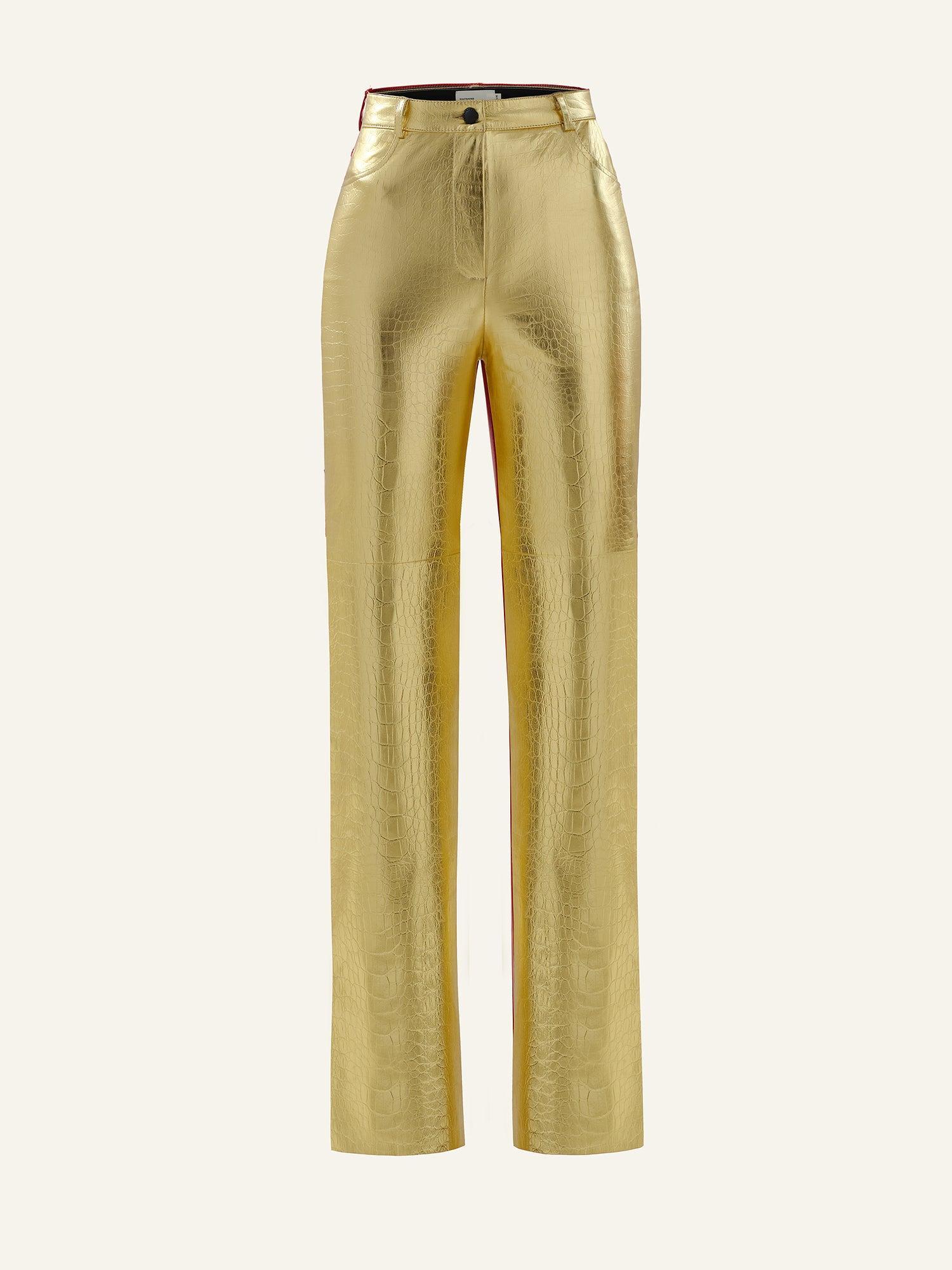 Killa pants in Gold Croc Product Image