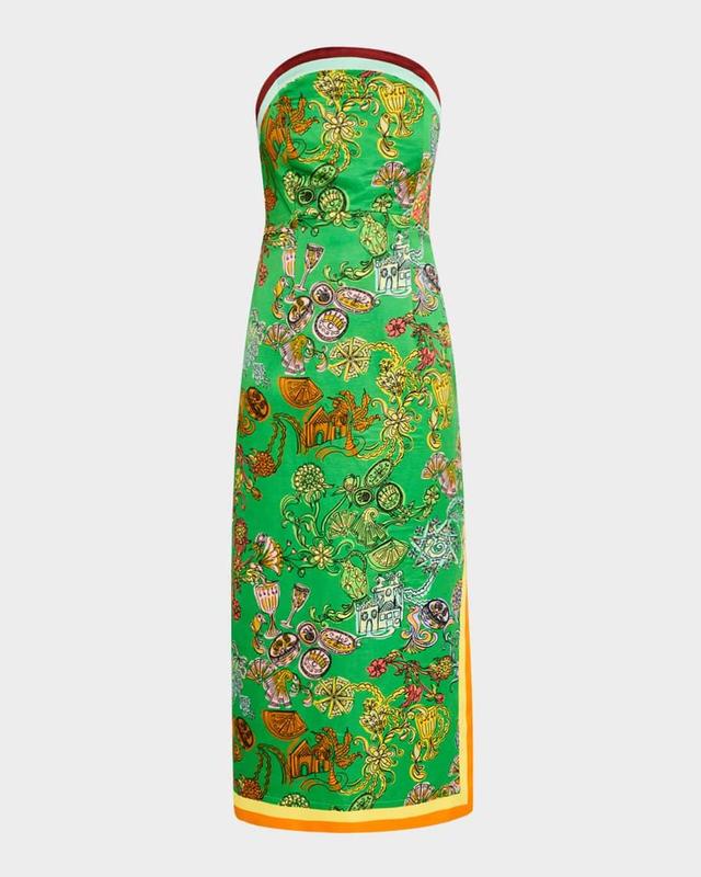 Fiesta Strapless Midi Dress Product Image