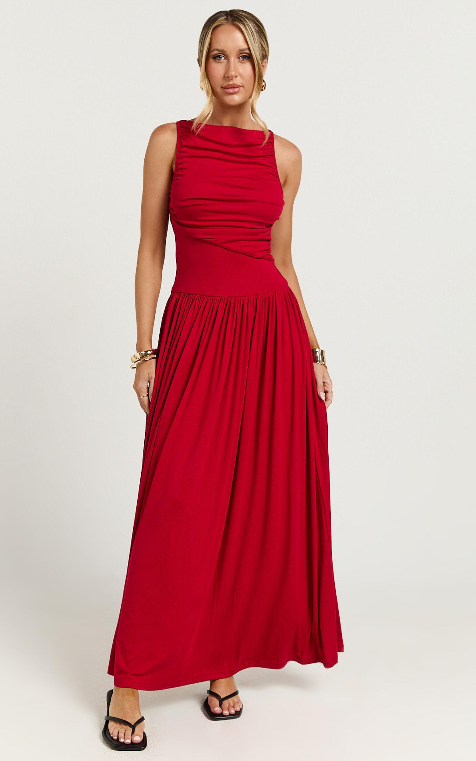 Runaway The Label - Nalla Maxi Dress in Cherry Product Image